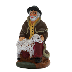 Shepherd kneeling