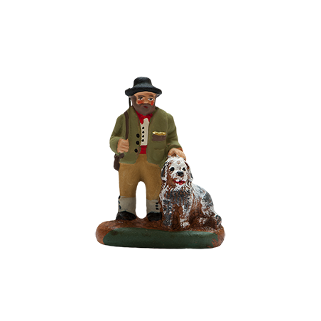 Chasseur et son chien 4cm