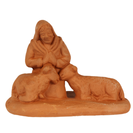 Shepherdess praying