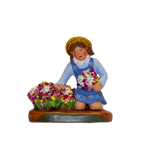 Fille aux fleurs 7 cm