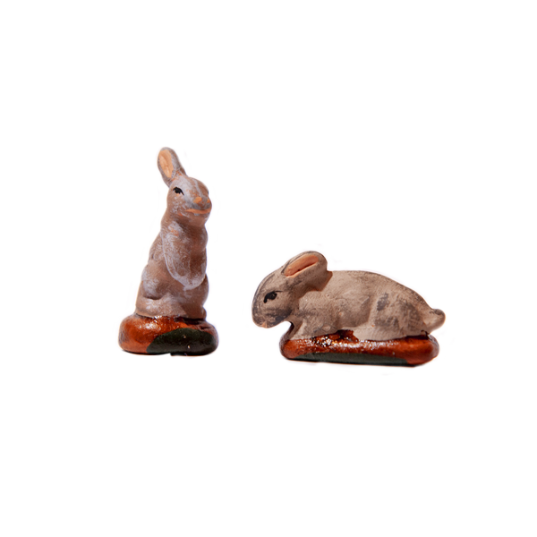 Lot lapins 7 cm( debout et couché) Lot lapins 7 cm( debout et couché)