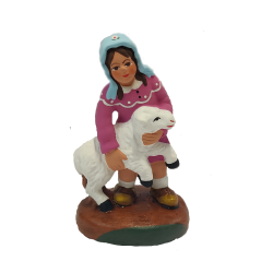 7198 Santon fille bergère 7 cm