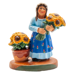 Santon Femme aux Tournesols...