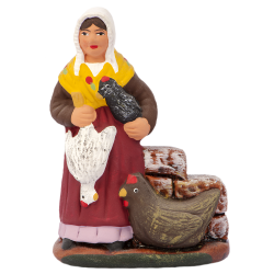 Woman with hens