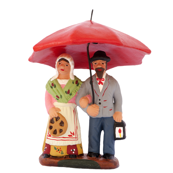 Couple with umbrella