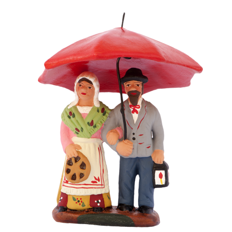 Couple au parapluie 7 cm