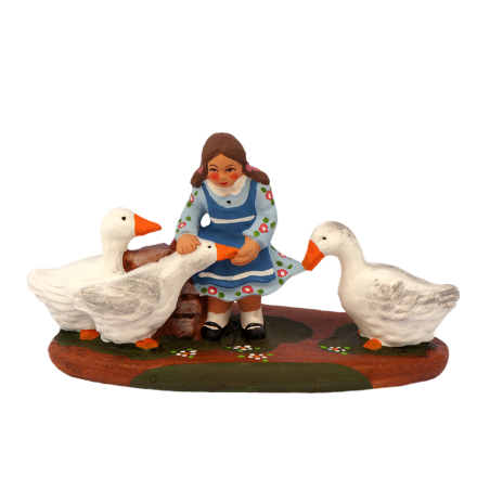 Girl with geese