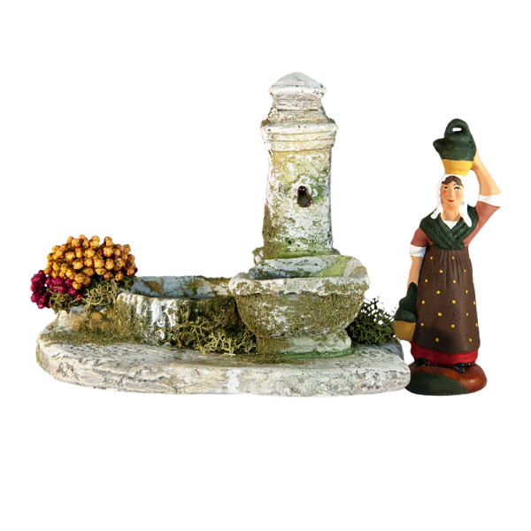 Fontaine fleurie pour 7 cm