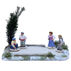 Petanque field (without chritsmas crib figures) - for 7cm