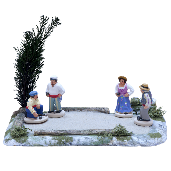 Terrain de pétanque  pour santons 7cm