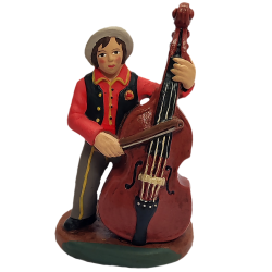 Santon Le Contrebassiste 7cm
