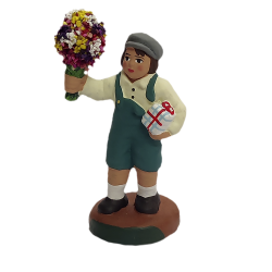 Santon Garçon au bouquet 7cm