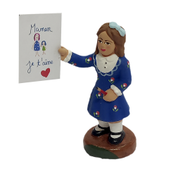 Santon Fille au dessin 7 cm