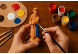 Peindre vos santons bruts : pigments, pinceaux et techniques de pro