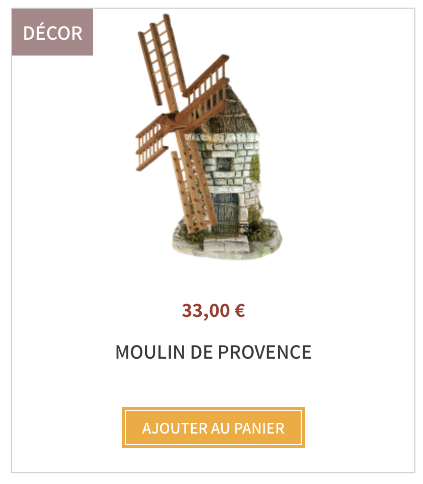 moulin crèche provençale modèle